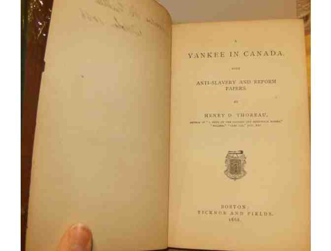 FIRST EDITION A Yankee in Canada, with Anti-Slavery and Reform Papers, by Thoreau (1866)