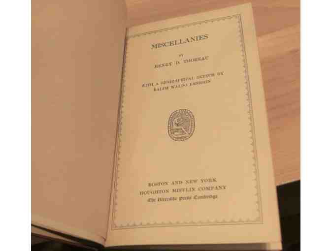 FIRST EDITION Miscellanies, by Henry D. Thoreau, from 1893 set of Writings