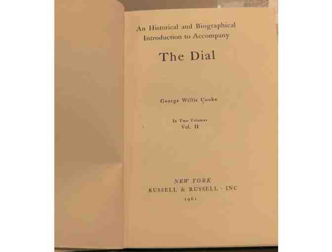 An Historical and Biographical Introduction to Accompany The Dial, volume 2 only