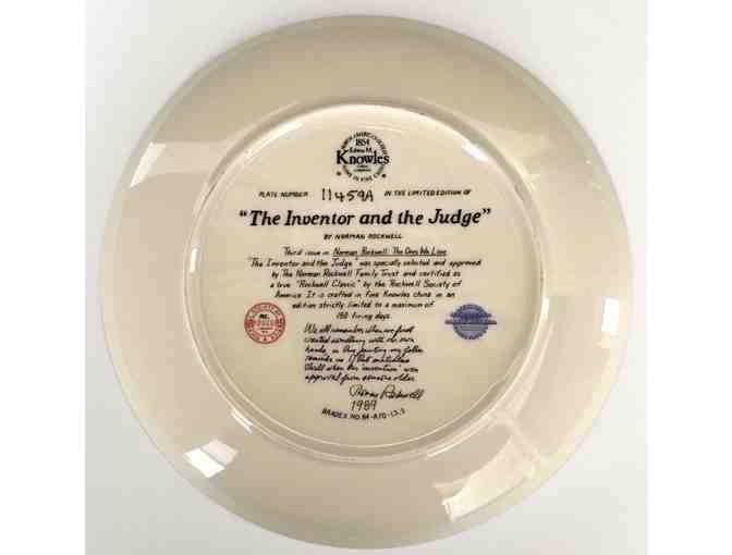 'The Inventor and the Judge' Norman Rockwell Limited Edition Collector's Plate