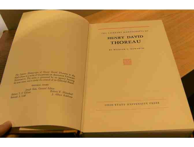 Literary Manuscripts of Henry David Thoreau, by William L. Howarth (1974)