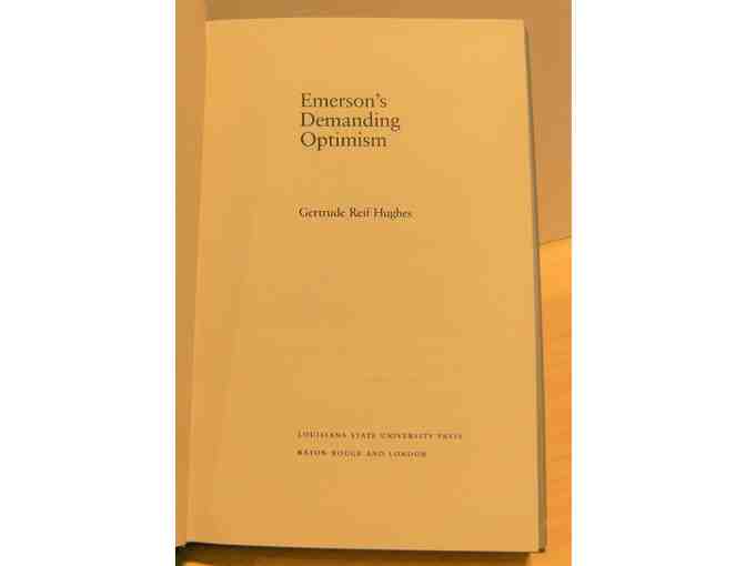 Emerson's Demanding Optimism, by Gertrude Reif Hughes (1984)