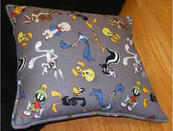 Quilt and Pillow with Pinwheel and Looney Tunes pattern