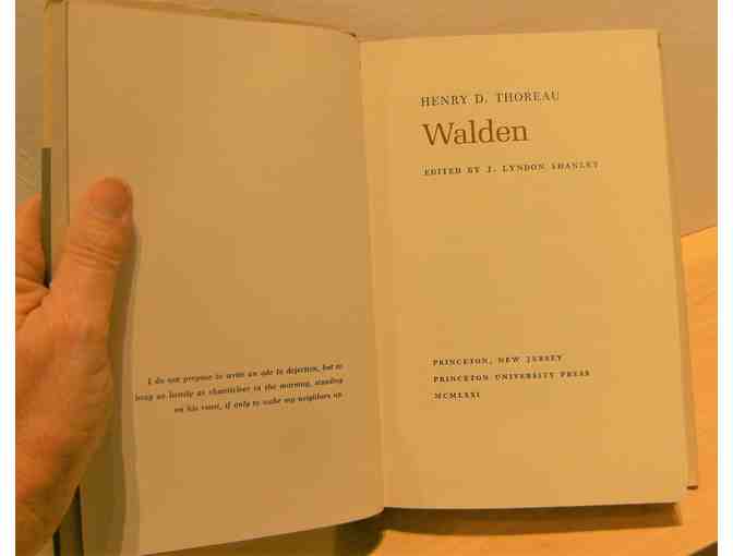 Walden, by Henry David Thoreau, ed. by J. Lyndon Shanley, Princeton edition (1971)