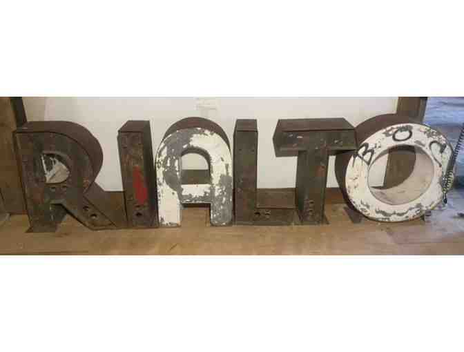 One Set of Marquee Letters from the Rialto Theater in Lowell, Massachusetts - Photo 1