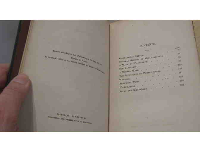 Excursions, by Henry D. Thoreau (FIRST EDITION, Ticknor and Fields, 1863)