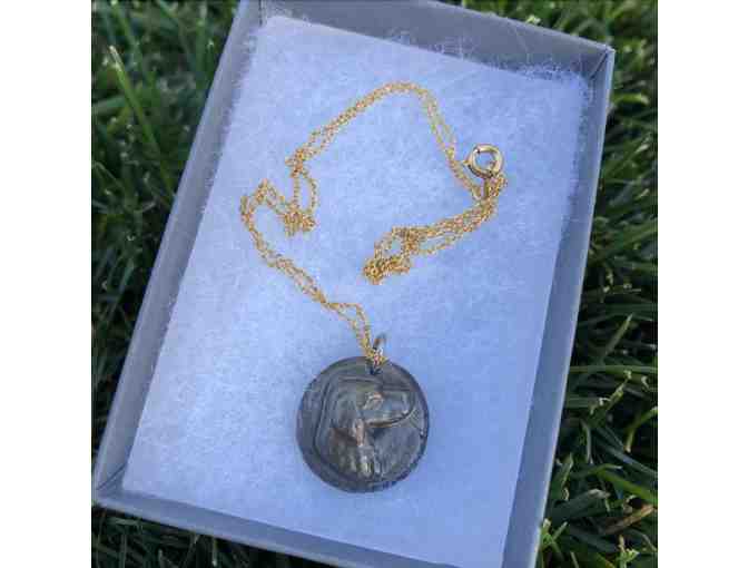 Charmed: Chemistry Dog Pendant and Gold Chain Necklace