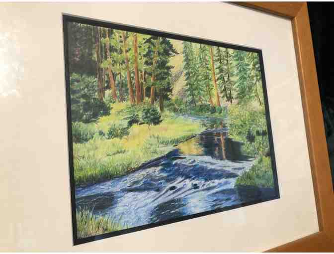 Colored pencil artwork: Crooked River