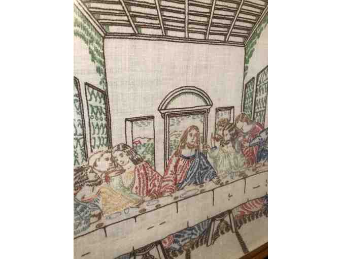 Embroidered 'Last Supper' Artwork