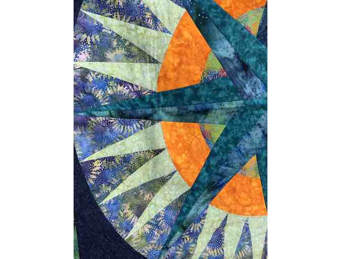 Handmade Compass Quilt by Madras artist Kae Moon