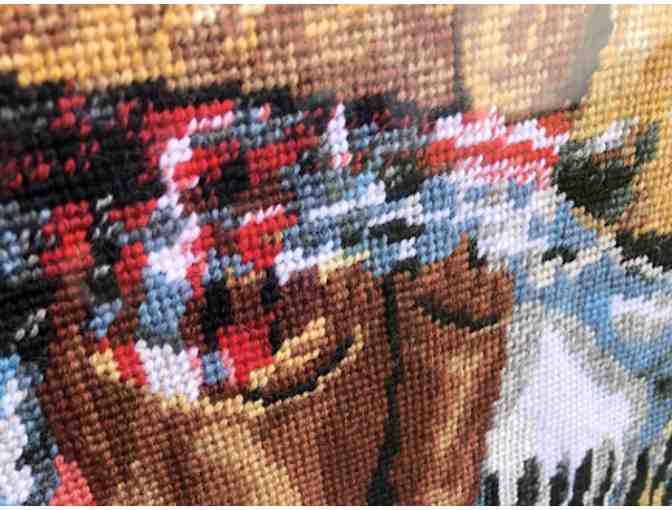 Intricate Crewel Art of Ranch Doggie