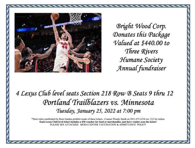 Trailblazer Tickets: Lexus Club Level