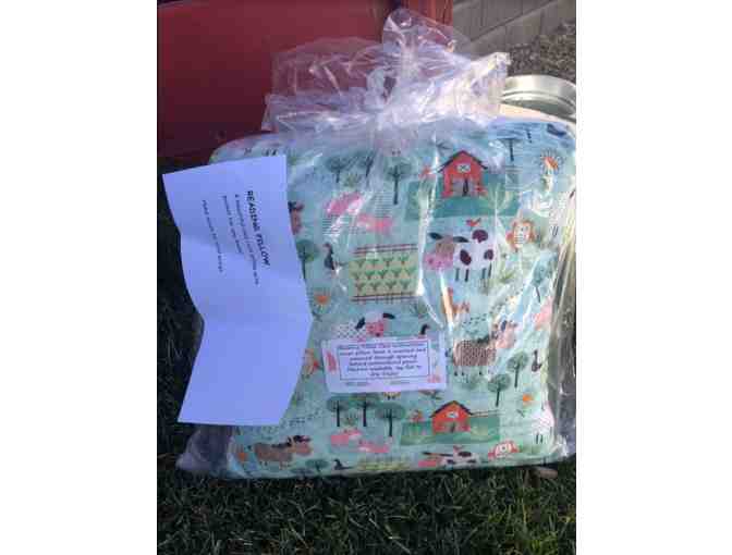 Pillow with book pocket