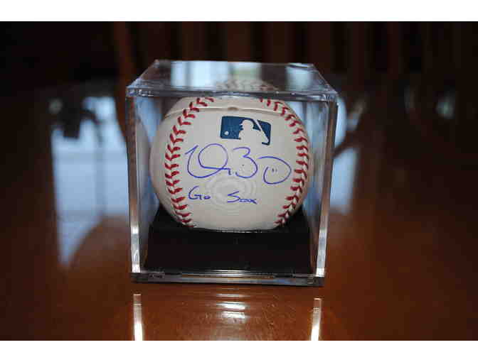 Autographed Clay Buchholz Baseball with Case
