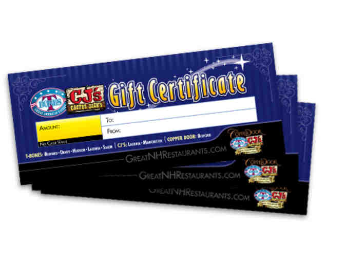 $25 Gift Certificate to T-Bones Great American Eatery/Cactus Jack's Restaurant - Photo 1