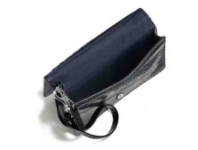Coach Signature Stripe Embossed Exotic Demi Clutch - NWT