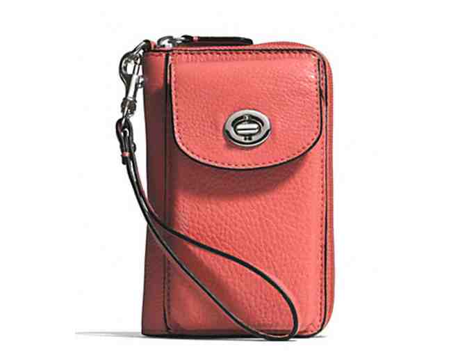 Coach Campbell Leather Universal Zip - Tearose  new with tags