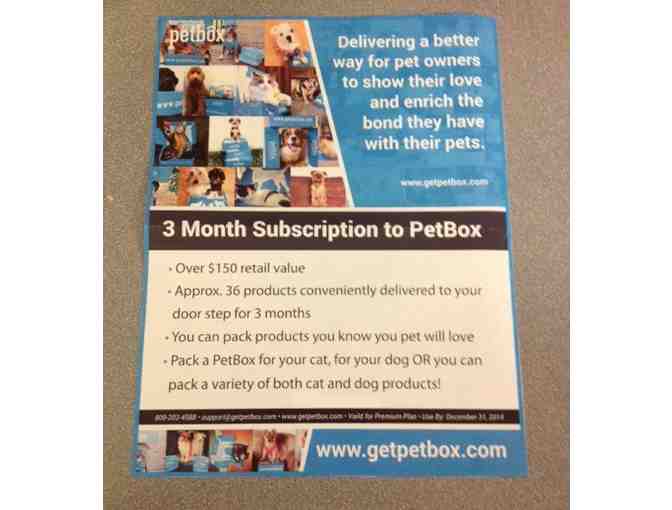 3 Month Subscription to PetBox - Dog or Cat or Both