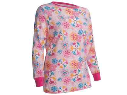 Thermal Knit Top - Long Sleeve (For Women) Small - Snowflakes