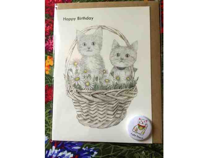 Japanese Birthday Kittens Card