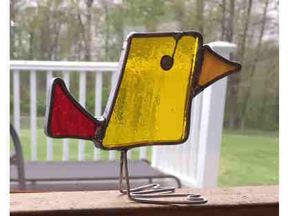 Canary - Original Stained Glass "Shard Boid"