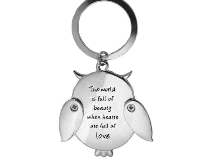 Wise Owl Keychain with Movable Wings
