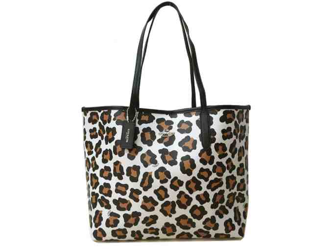 COACH CITY TOTE IN OCELOT PRINT COATED CANVAS