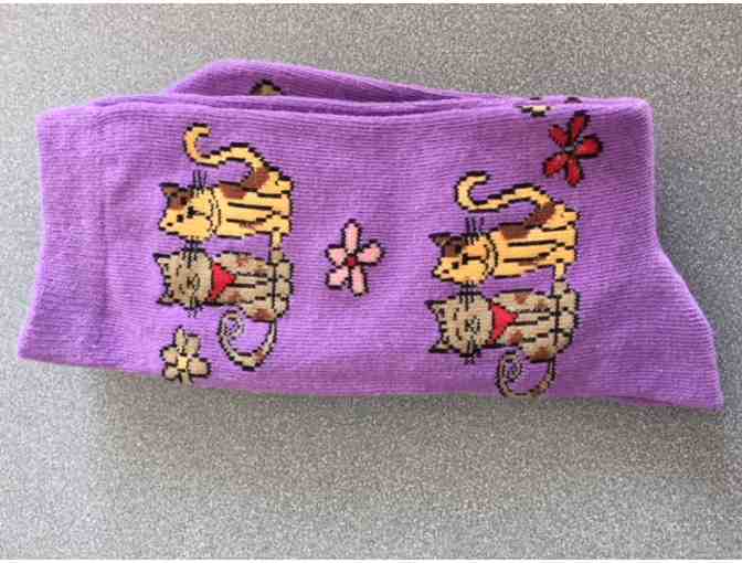 Best of Friends Socks - Cats - lavendar - Photo 1