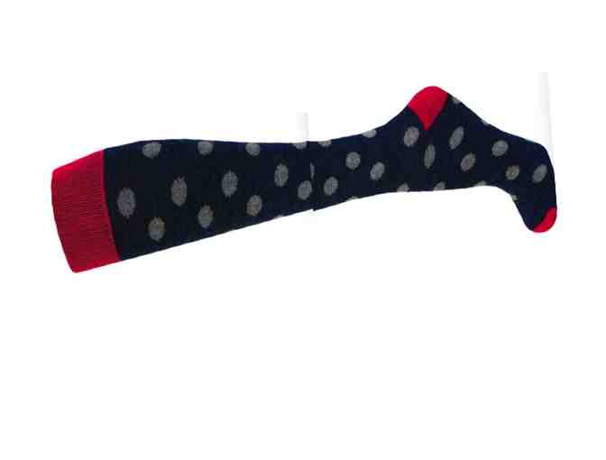 Catawba Dots Fashion Socks - Over the Calf (For Women) - Grey Dots - Photo 1