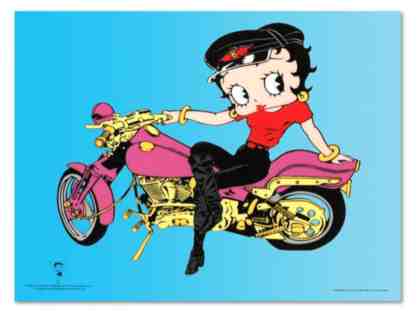 LOWERED OPENING! "Betty Boop on Motorcycle" Limited Edition Sericel