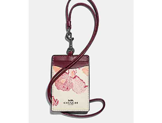 COACH ID LANYARD WITH HALFTONE FLORAL PRINT - Photo 1