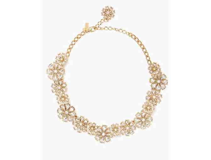 Kate Spade clear as crystal short floral necklace