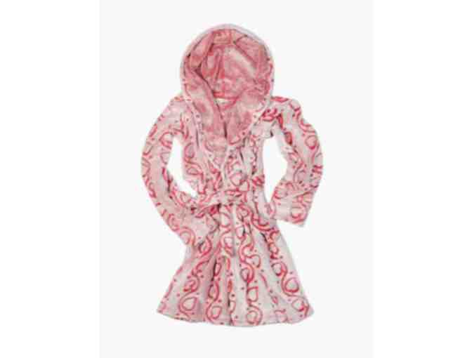 Vera Bradley Hooded Fleece Robe in Stitched Vines - L/XL