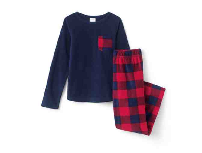 Land's End Girls Fleece Pajama Set Size 4 - Photo 1