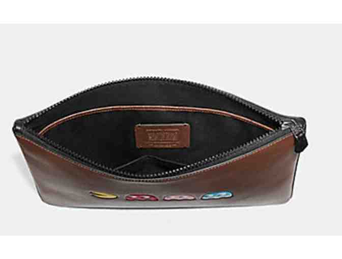 COACH LARGE POUCH WITH PAC-MAN MOTIF