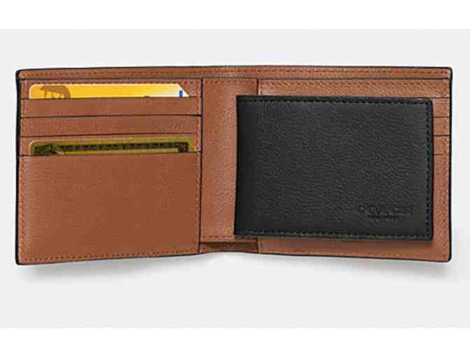 COACH COMPACT ID WALLET IN BASEBALL STITCH LEATHER