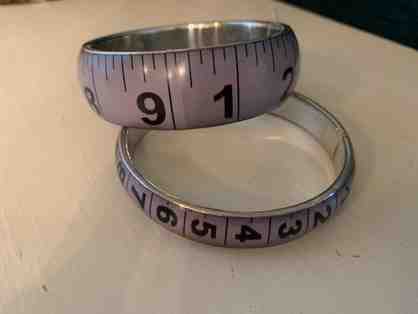 "Measure Up" Bangle Bracelet Set - Dusty Lilac