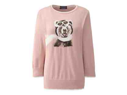 Land's End Amelia Bearheart Women's 3/4 Sleeve Supima Cotton Sweater - XL