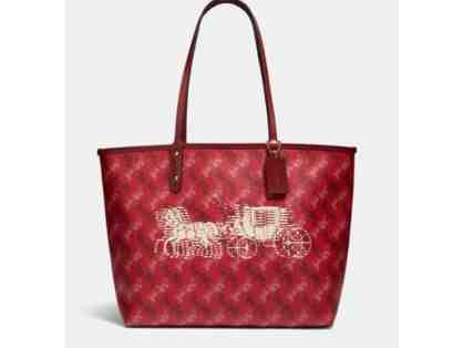 Coach Reversible City Tote With Horse And Carriage Print -LIKE TWO BAGS IN ONE!!