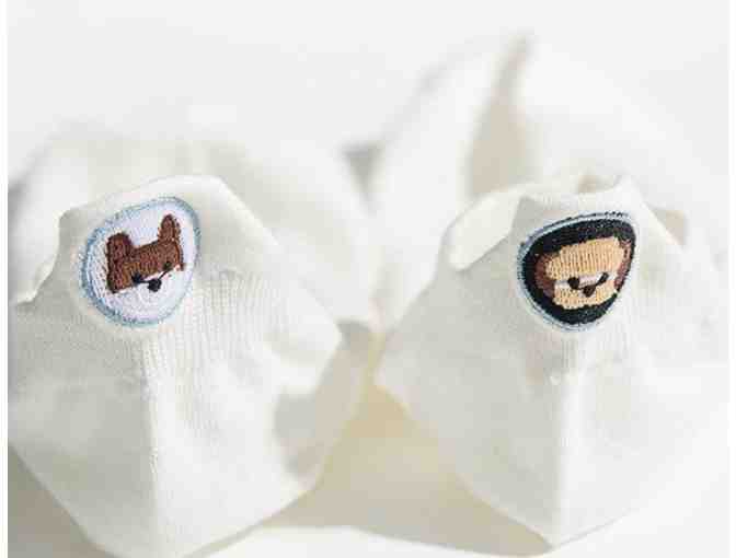 Puppy Love No-Show Ankle Socks - Off White - Photo 1
