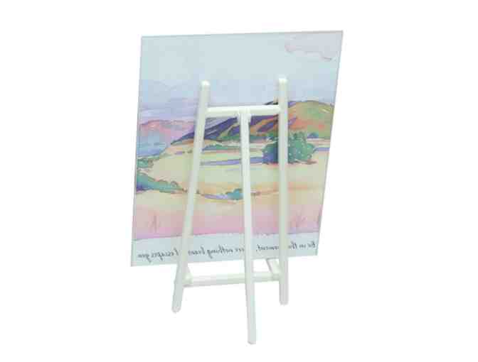Hallmark Glass Watercolor Print with Stand "Be in the Moment" - Photo 2
