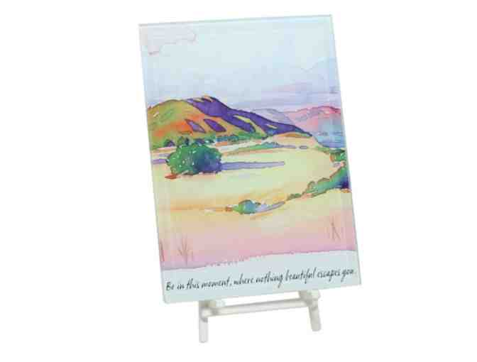 Hallmark Glass Watercolor Print with Stand "Be in the Moment" - Photo 1