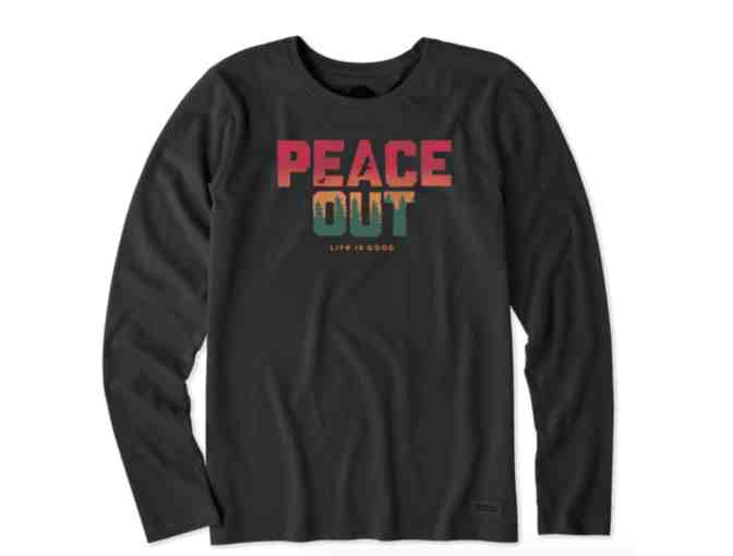 LIFE IS GOOD WOMEN'S PEACE OUT LONG SLEEVE CRUSHER TEE - Photo 1
