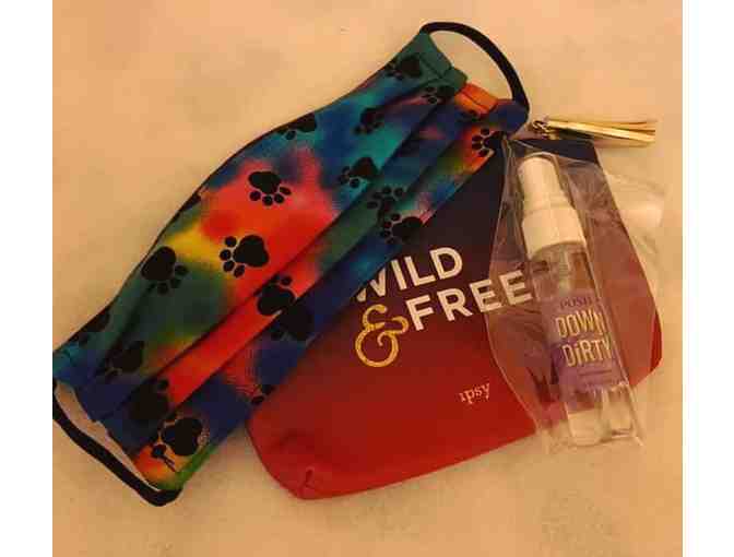 Paw Print Mask and Hand Sanitizer