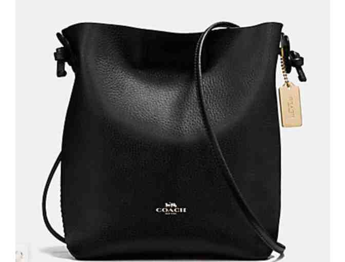 COACH DERBY CROSSBODY IN PEBBLE LEATHER - black - Photo 1