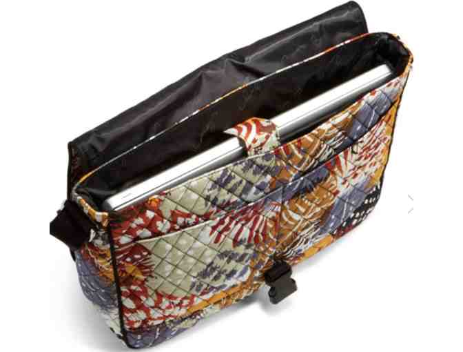 Vera Bradley Laptop Messenger in Painted Feathers