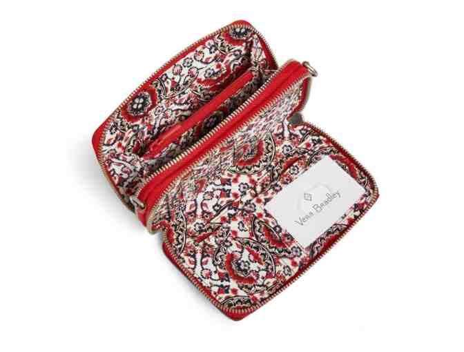 VERA BRADLEY CARRYALL RFID ALL IN ONE CROSSBODY CARDINAL RED