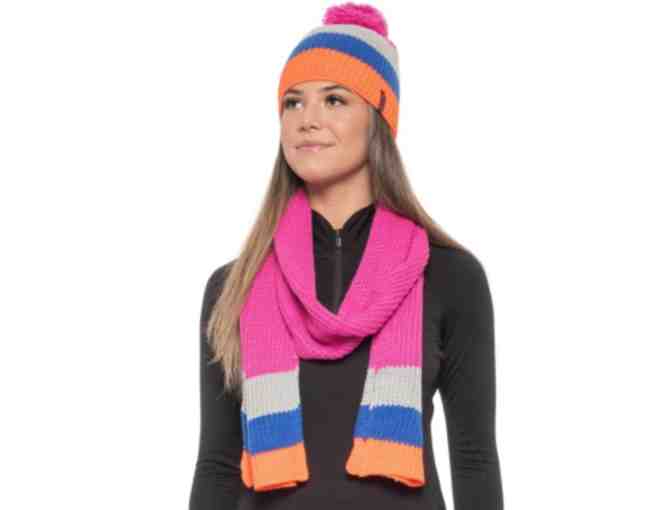 Body Glove LD Color-Block Knit Beanie and Scarf Set - Photo 1