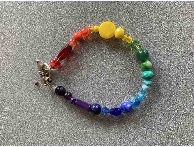Rainbow Bead Toggle Bracelet Set of Two