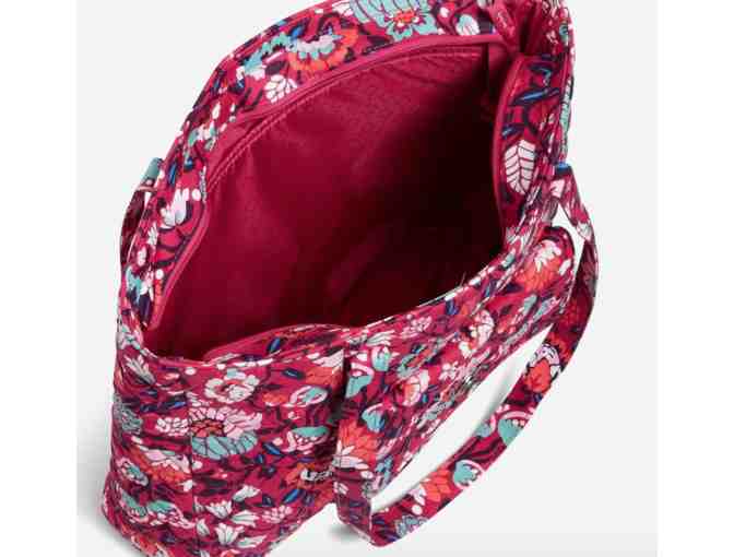 Vera Bradley Turnlock Tote Bag in Bloom Berry